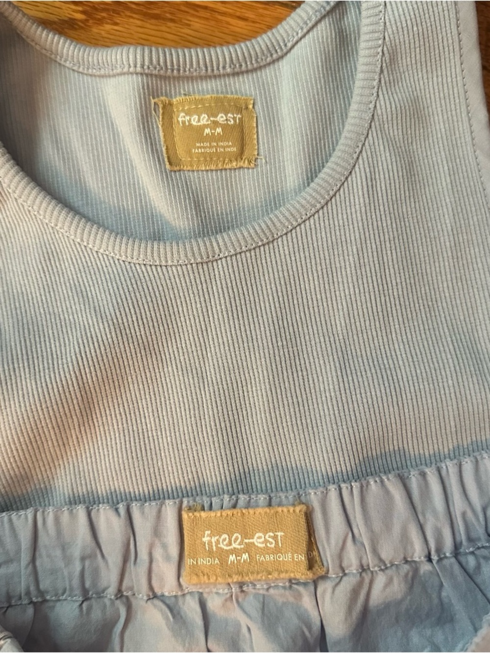 Free People Milani Set Blue Snowflake Mini Skirt Crop Top Beach Set Size M NWT - Picture 4 of 5